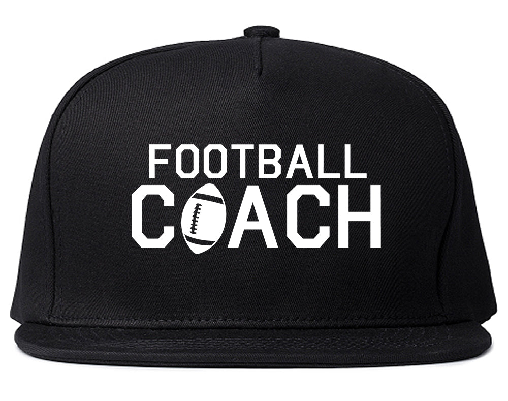 Football_Coach_Sports Black Snapback Hat