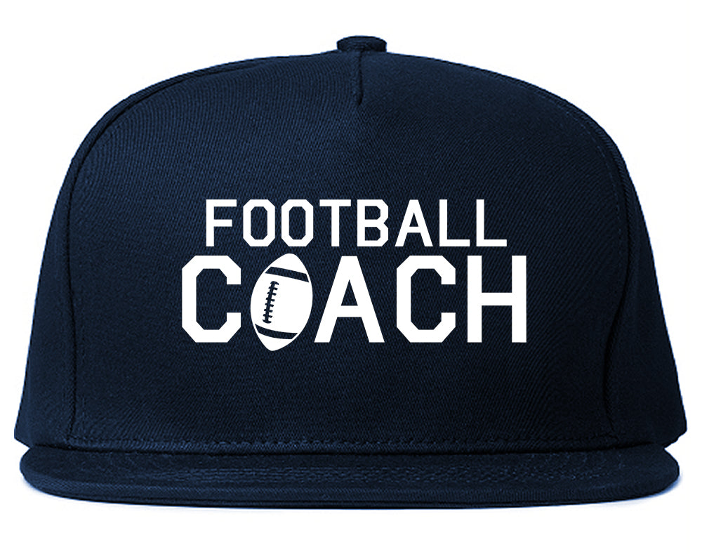 Football_Coach_Sports Navy Blue Snapback Hat