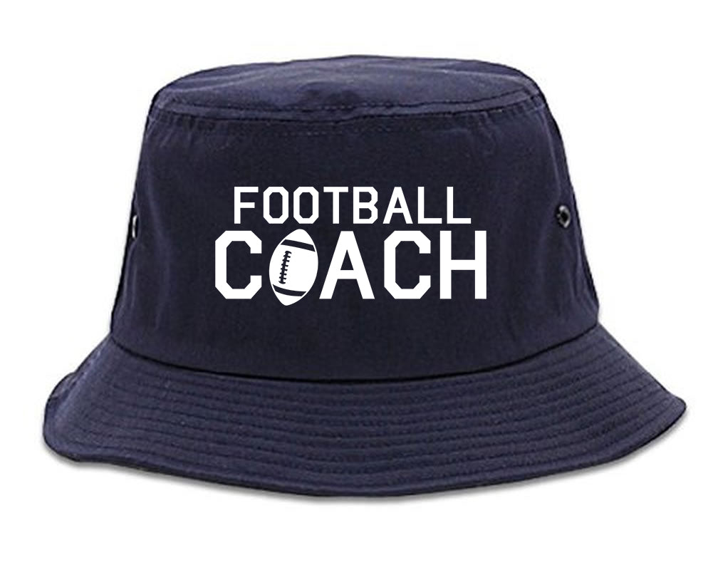 Football_Coach_Sports Navy Blue Bucket Hat