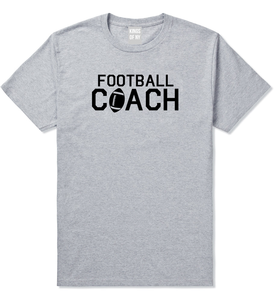 Football Coach Sports Mens Grey T-Shirt by KINGS OF NY