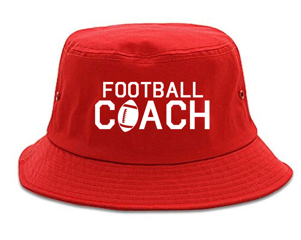 Football_Coach_Sports Red Bucket Hat
