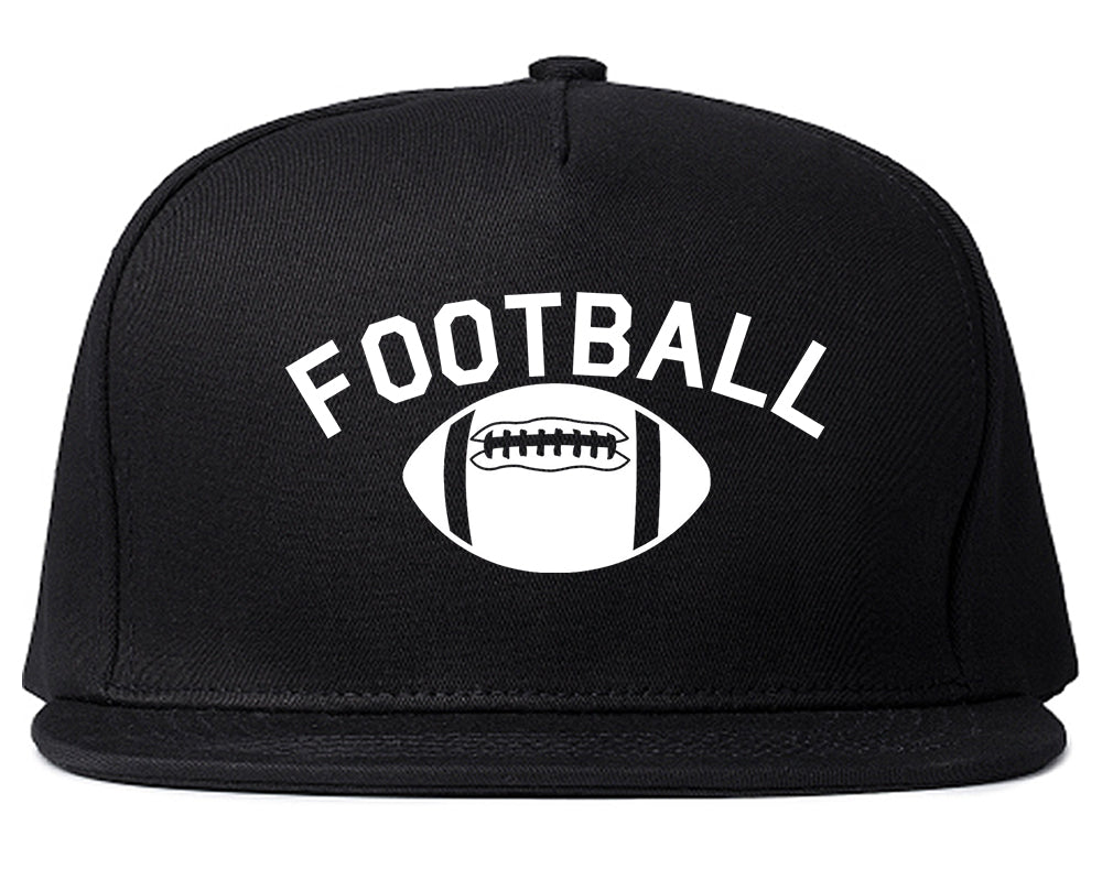 Football_Sports Black Snapback Hat