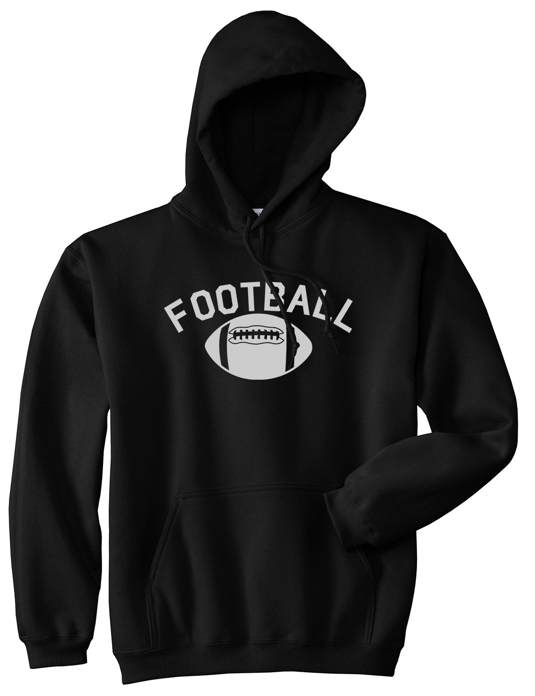 Football Sports Mens Black Pullover Hoodie by KINGS OF NY