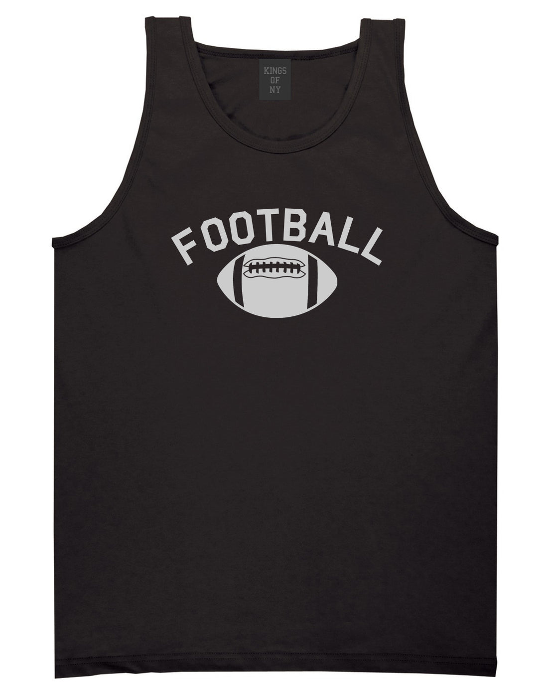 Football Sports Mens Black Tank Top Shirt by KINGS OF NY