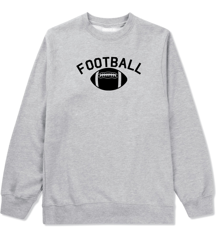 Football Sports Mens Grey Crewneck Sweatshirt by KINGS OF NY