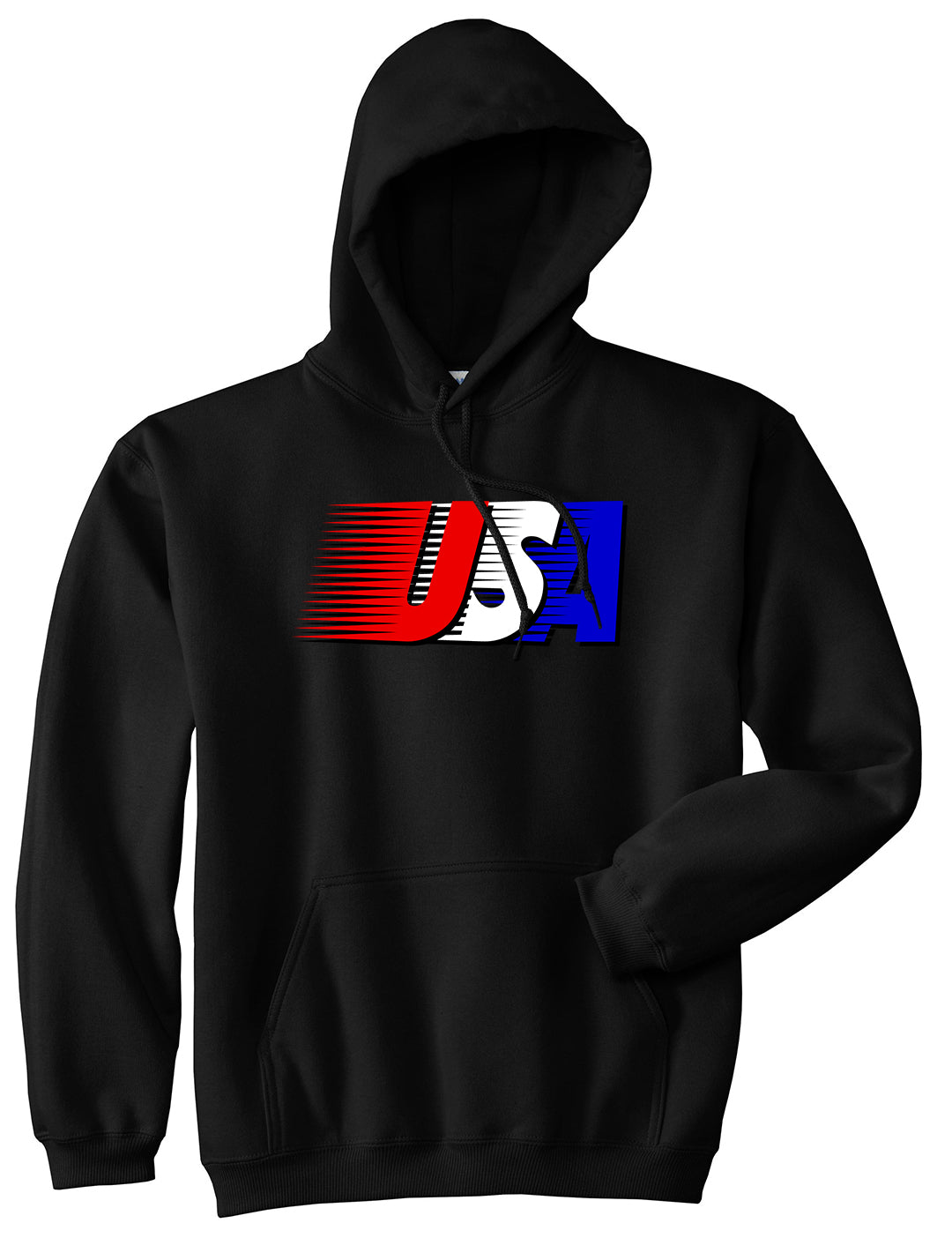 Fourth Of July USA Mens Black Pullover Hoodie by KINGS OF NY
