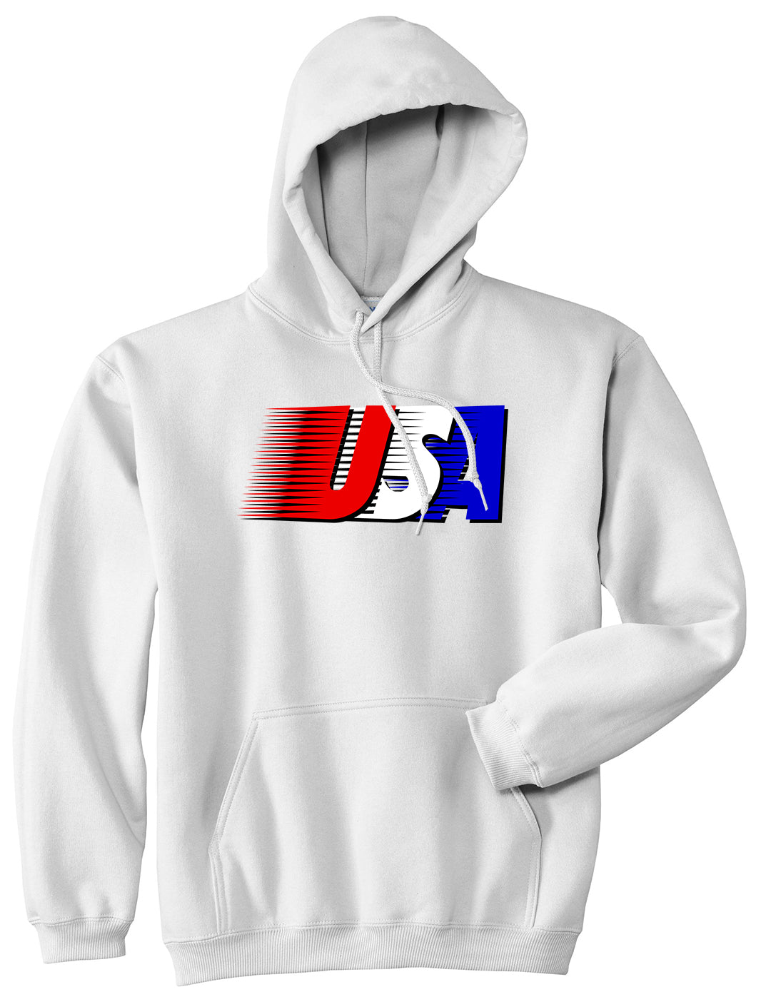 Fourth Of July USA Mens White Pullover Hoodie by KINGS OF NY