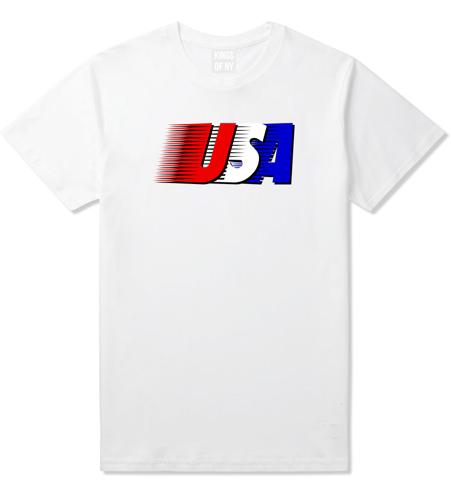 Fourth Of July USA Mens White T-Shirt by KINGS OF NY