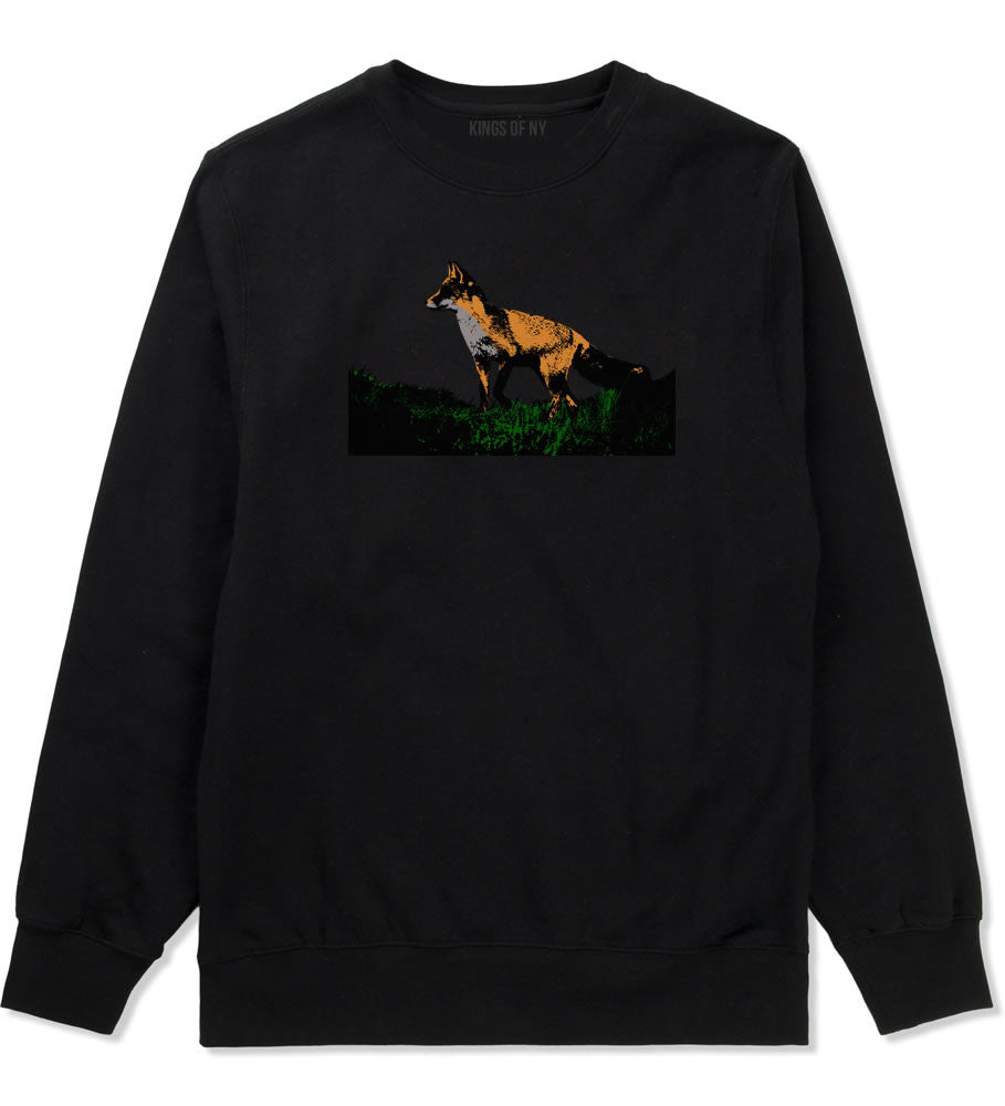 Fox In The Grass Painted Art Crewneck Sweatshirt