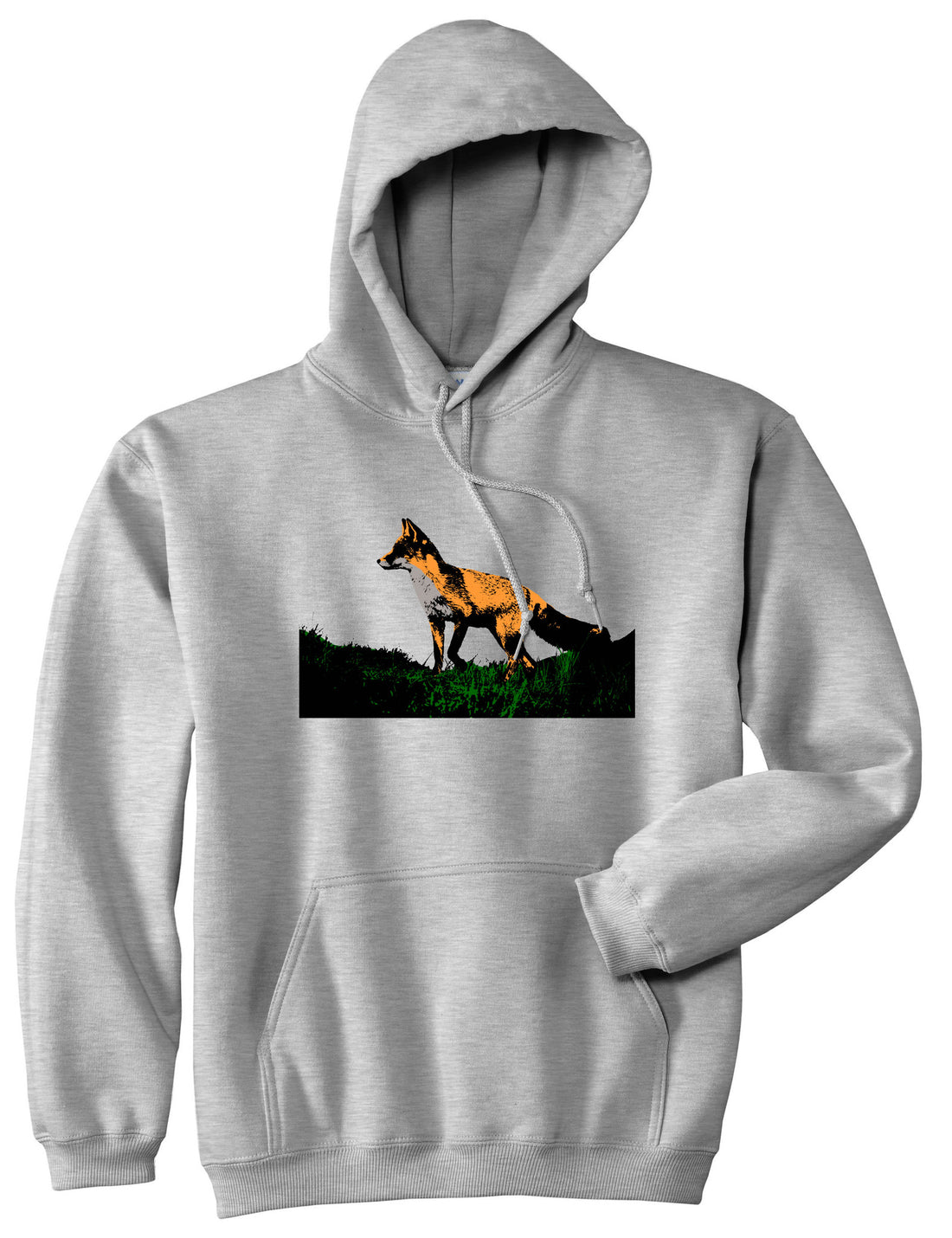 Fox In The Grass Painted Art Pullover Hoodie