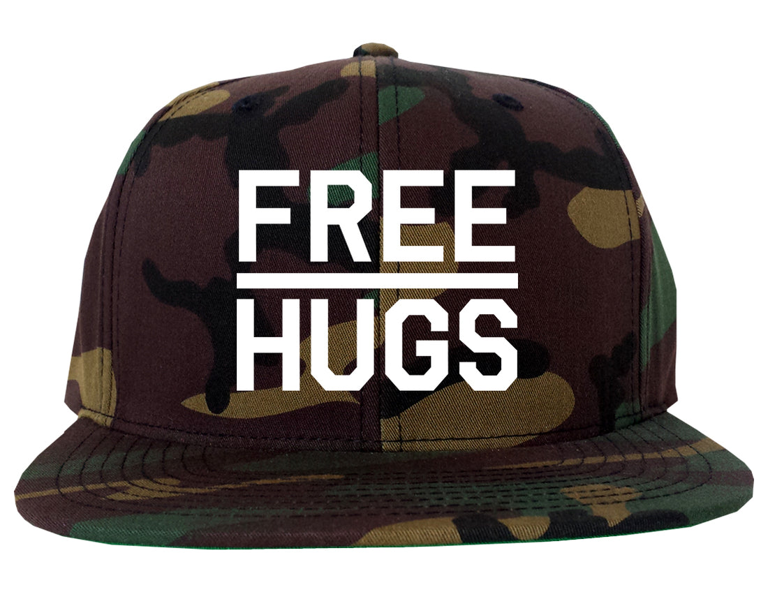 Free_Hugs_Funny Camo Snapback Hat