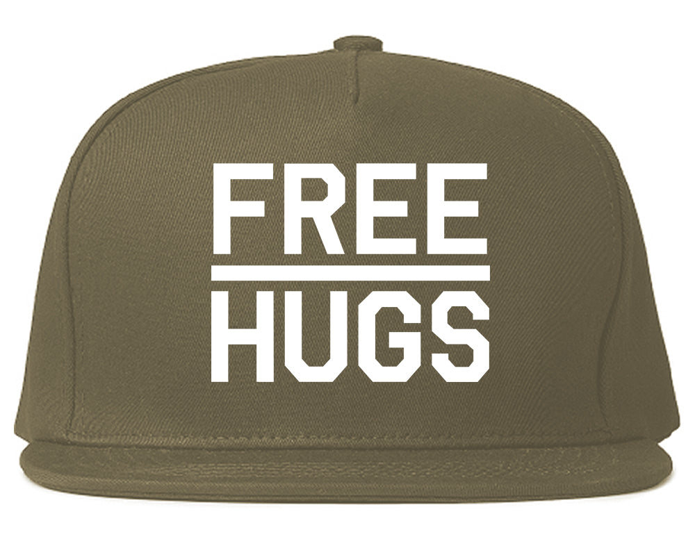 Free_Hugs_Funny Grey Snapback Hat