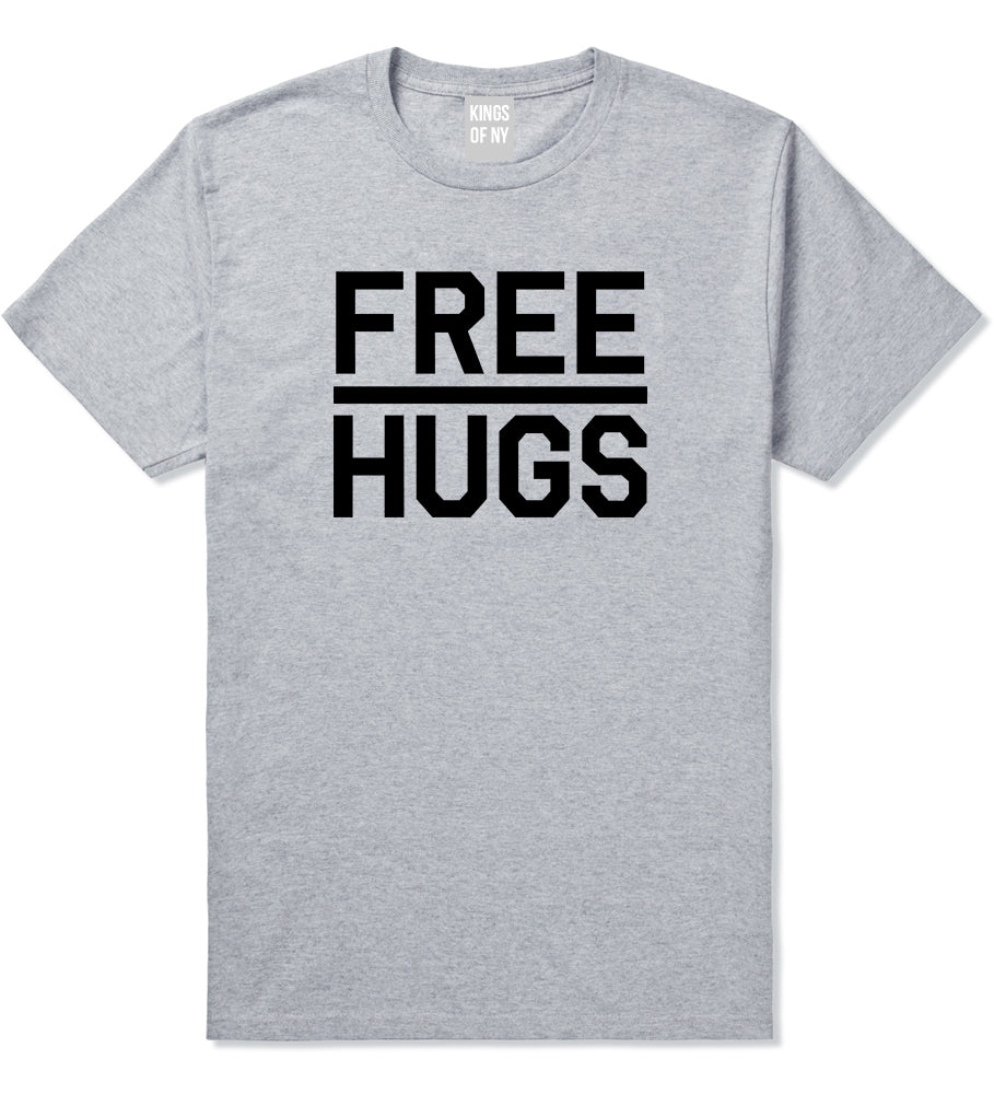 Free Hugs Funny Mens Grey T-Shirt by KINGS OF NY
