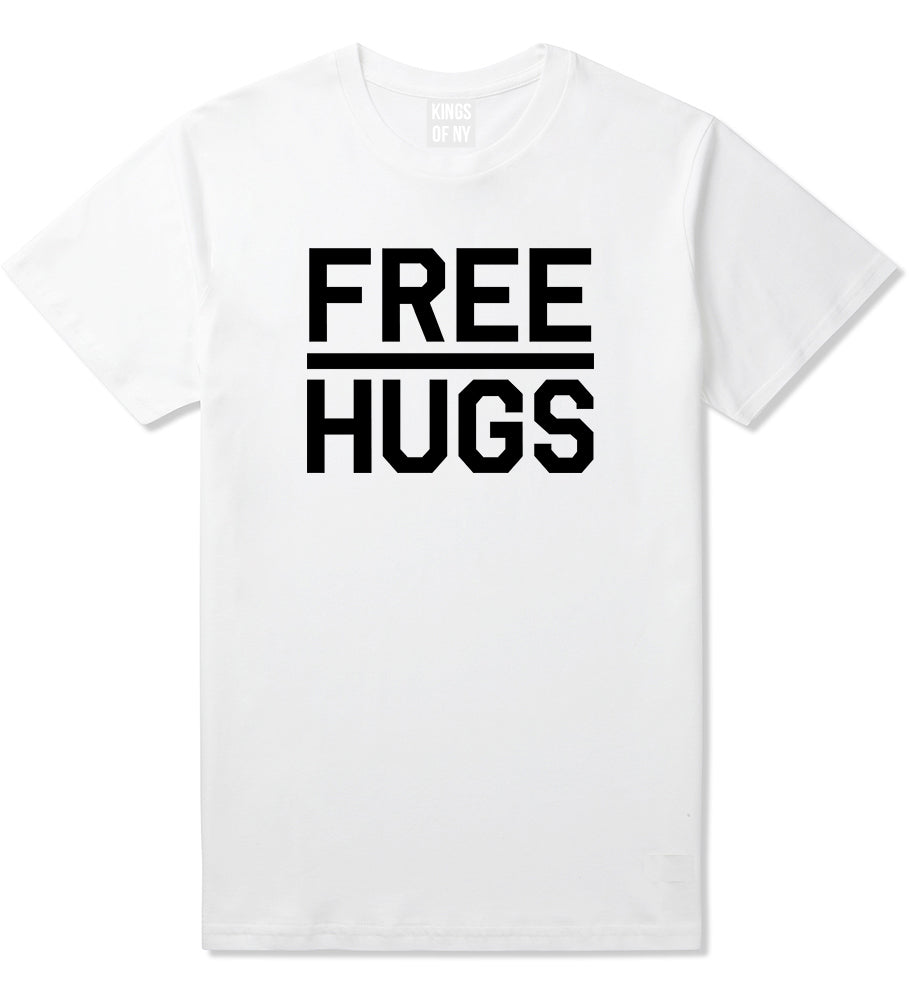 Free Hugs Funny Mens White T-Shirt by KINGS OF NY