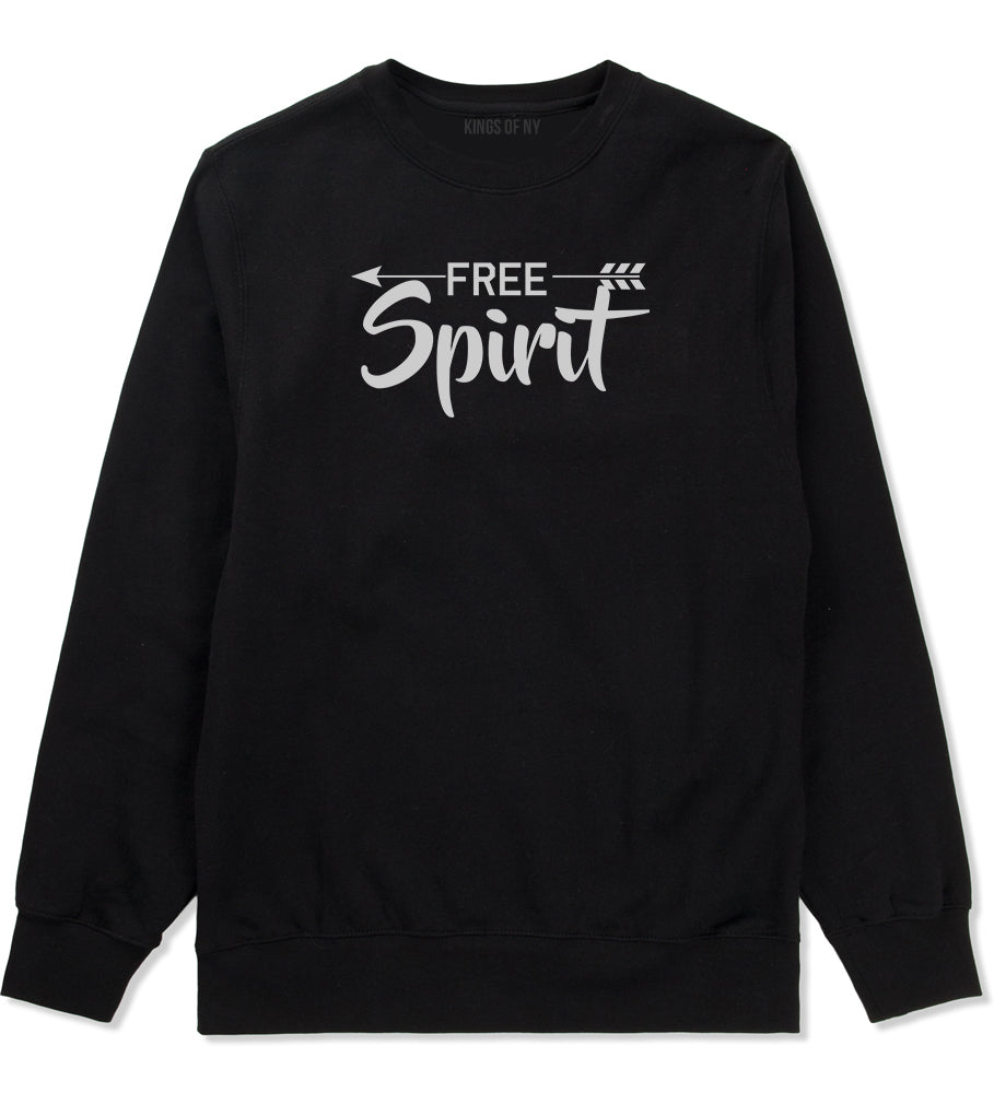 Free Spirit Arrow Mens Black Crewneck Sweatshirt by KINGS OF NY