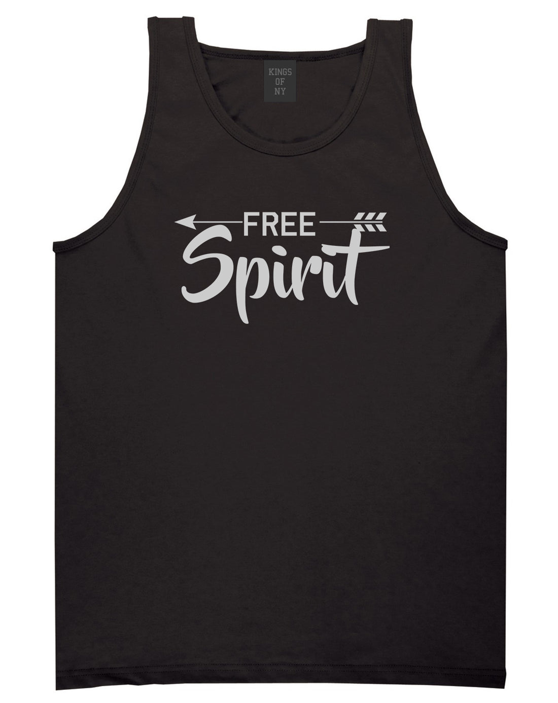 Free Spirit Arrow Mens Black Tank Top Shirt by KINGS OF NY