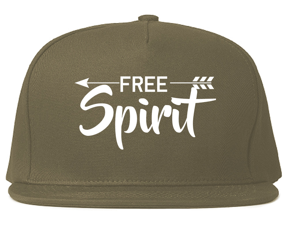 Free_Spirit_Arrow Grey Snapback Hat