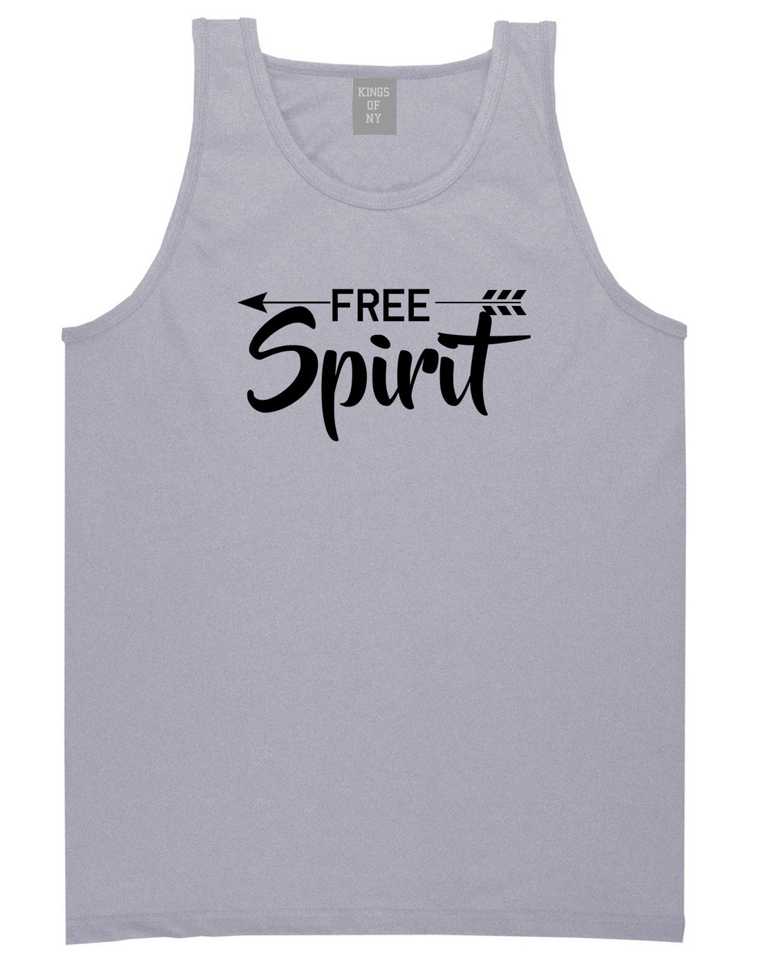 Free Spirit Arrow Mens Grey Tank Top Shirt by KINGS OF NY