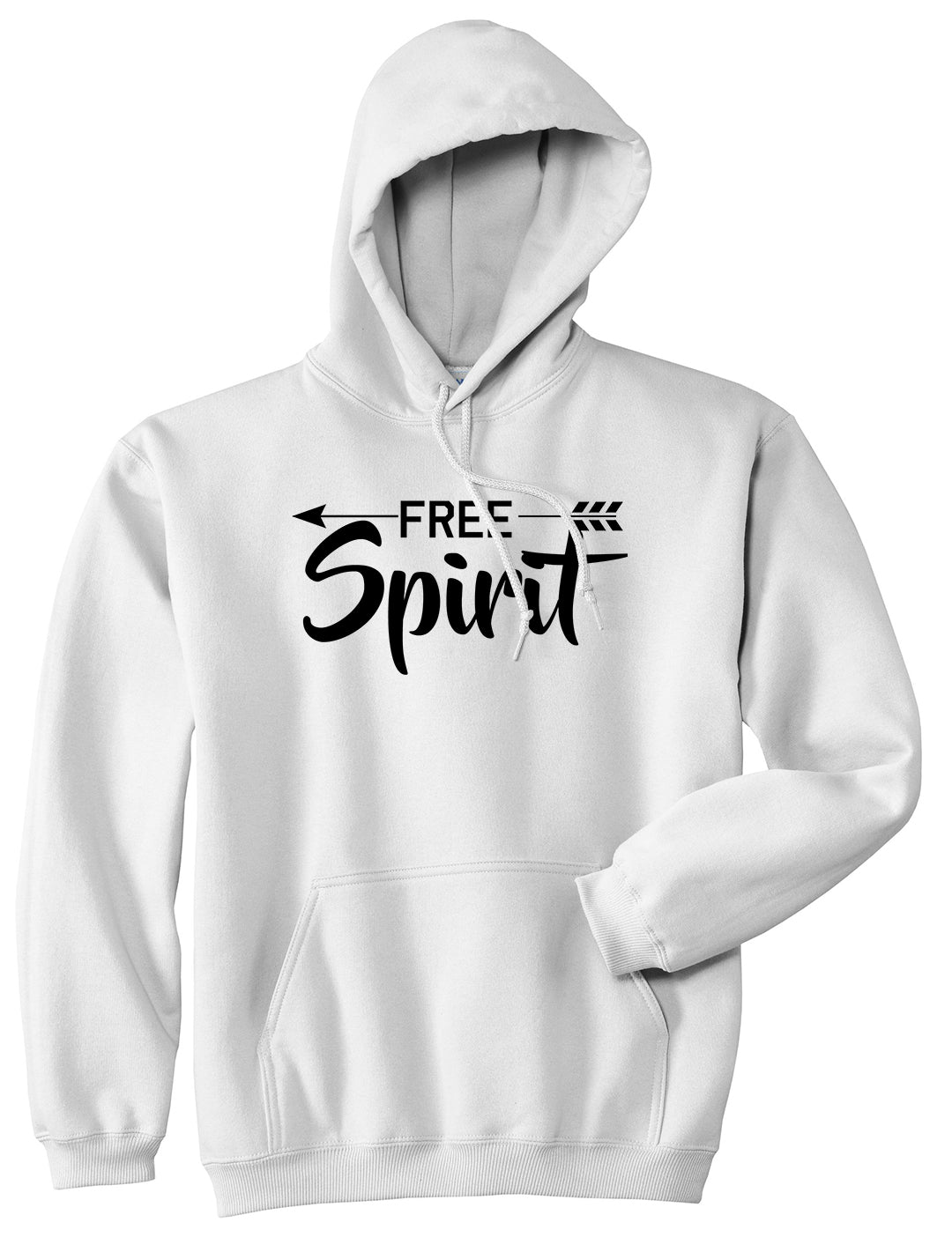 Free Spirit Arrow Mens White Pullover Hoodie by KINGS OF NY