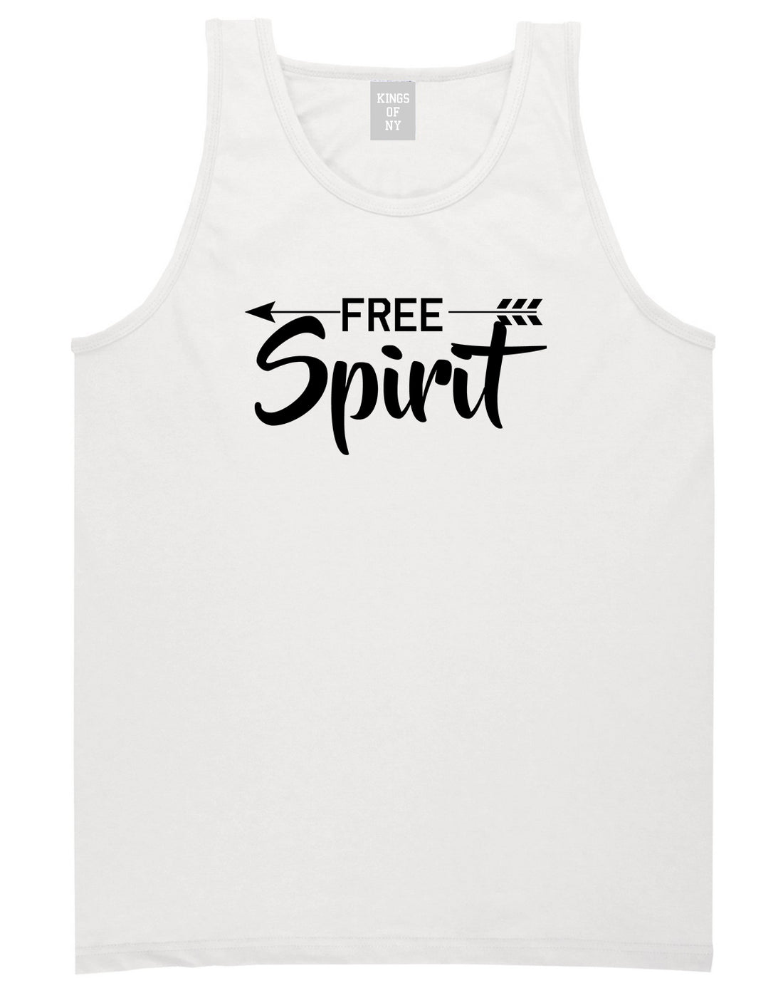 Free Spirit Arrow Mens White Tank Top Shirt by KINGS OF NY