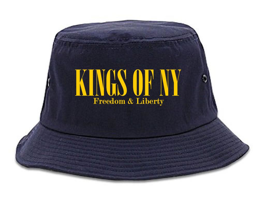 Freedom And Liberty Eagle Bucket Hat Navy Blue by KINGS OF NY