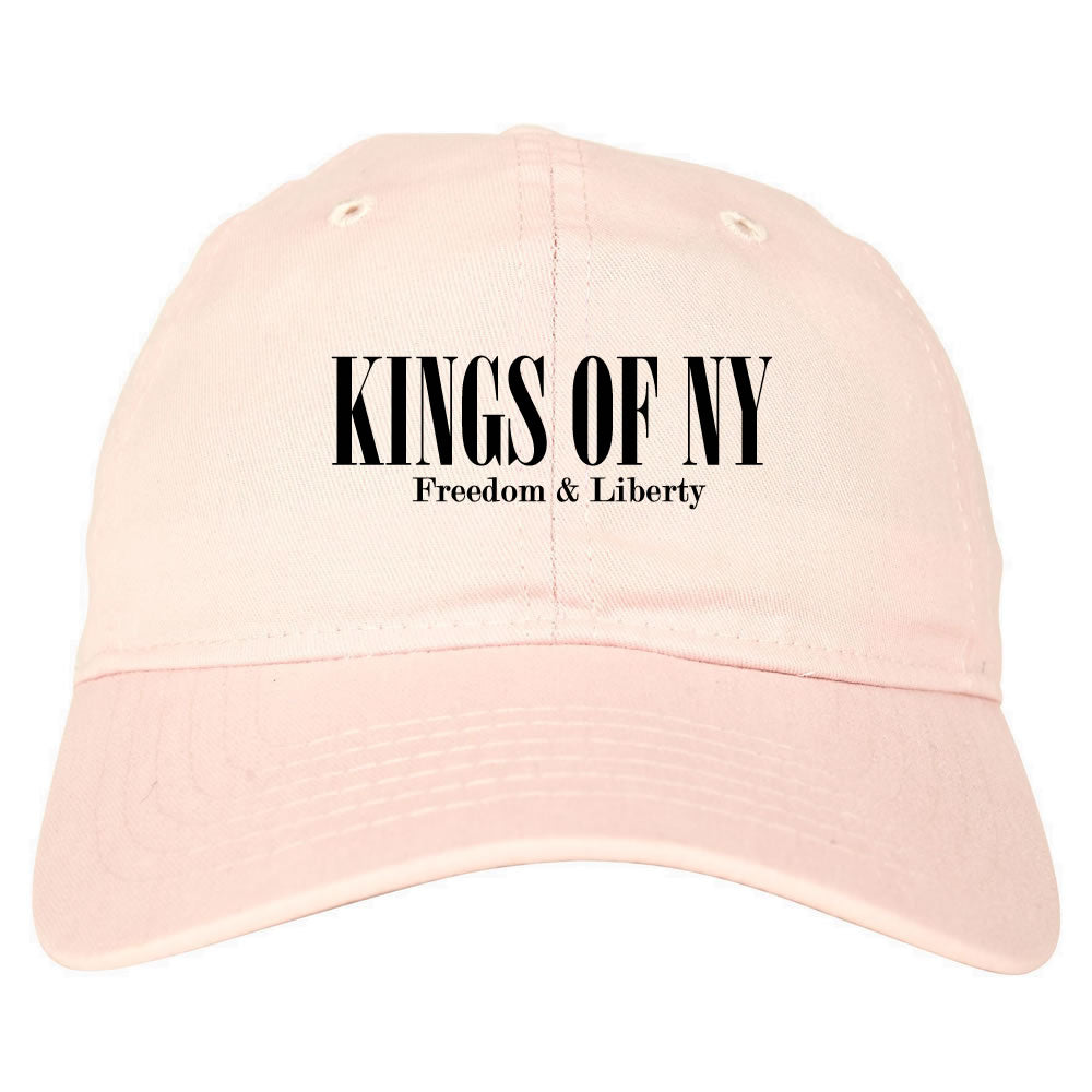 Freedom And Liberty Eagle Dad Hat Pink by KINGS OF NY