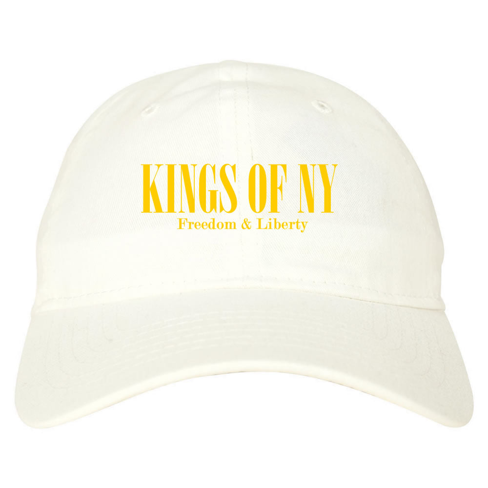 Freedom And Liberty Eagle Dad Hat White by KINGS OF NY