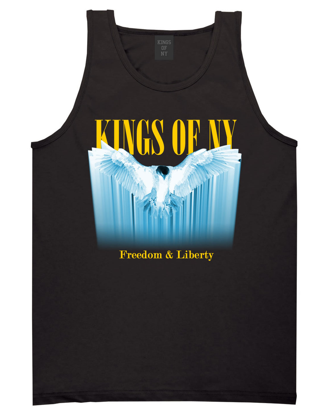 Freedom And Liberty Eagle Mens Tank Top Shirt Black By Kings Of NY