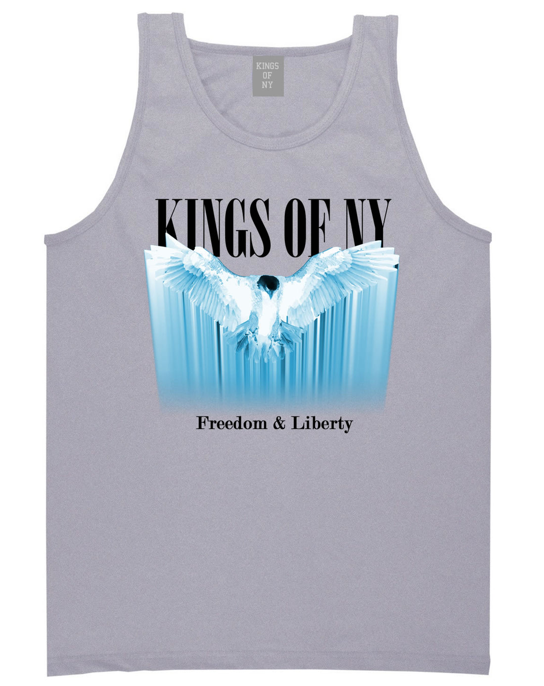 Freedom And Liberty Eagle Mens Tank Top Shirt Grey By Kings Of NY