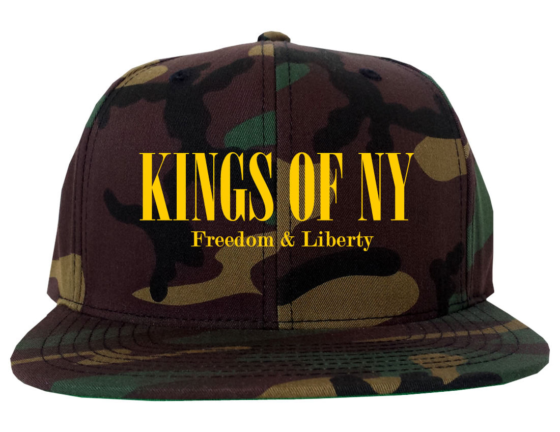 Freedom And Liberty Eagle Snapback Hat Camo by KINGS OF NY