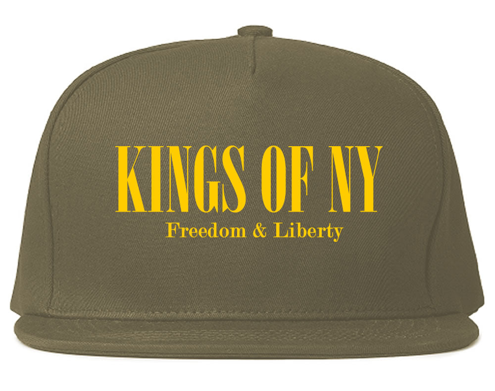 Freedom And Liberty Eagle Snapback Hat Grey by KINGS OF NY