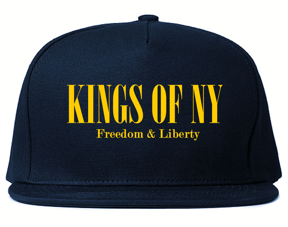 Freedom And Liberty Eagle Snapback Hat Navy Blue by KINGS OF NY