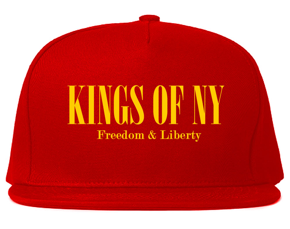 Freedom And Liberty Eagle Snapback Hat Red by KINGS OF NY
