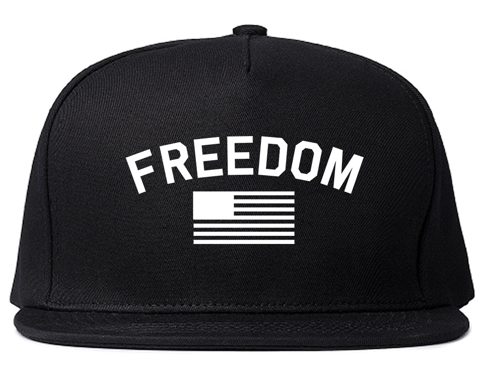 Freedom_Flag Black Snapback Hat