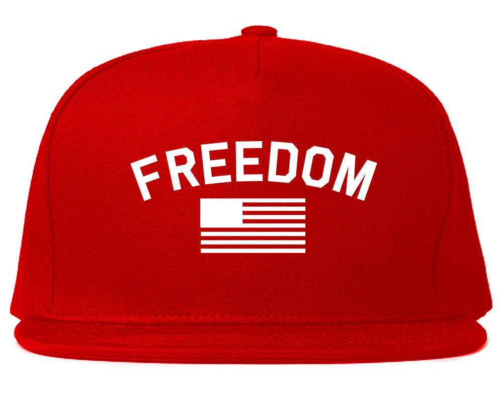 Freedom_Flag Red Snapback Hat