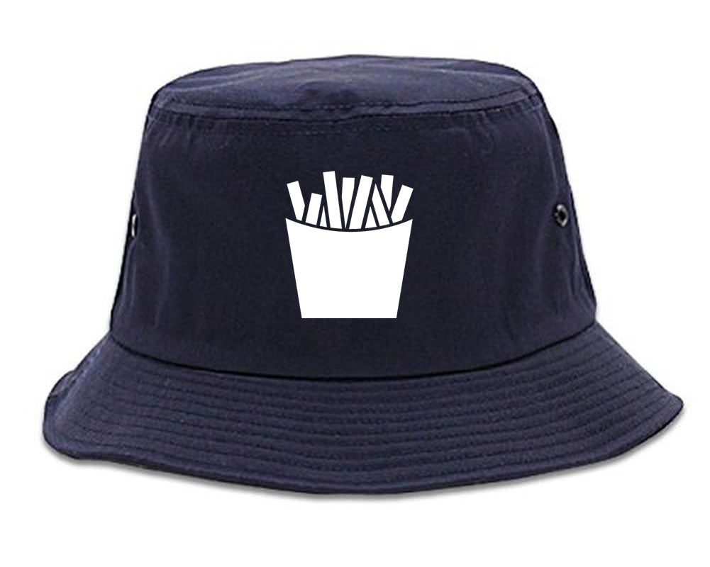 French_Fry_Fries Navy Blue Bucket Hat