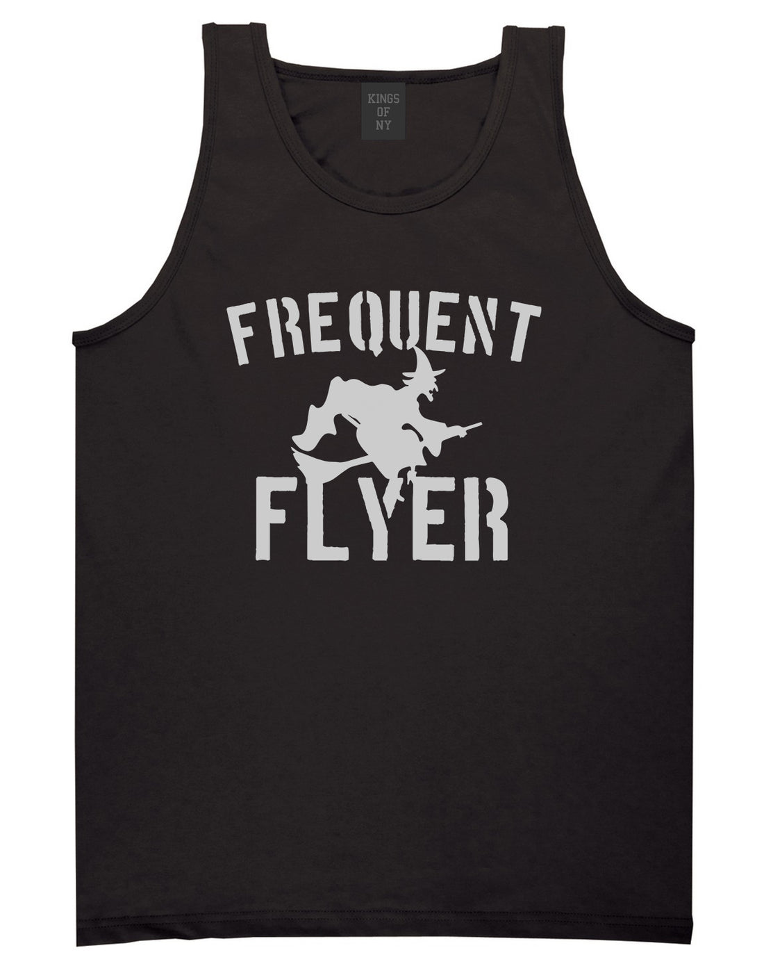Frequent Flyer Witch Funny Halloween Mens Tank Top T-Shirt Black