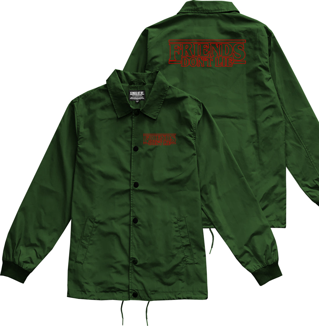 Friends Dont Lie Mens Coaches Jacket Green