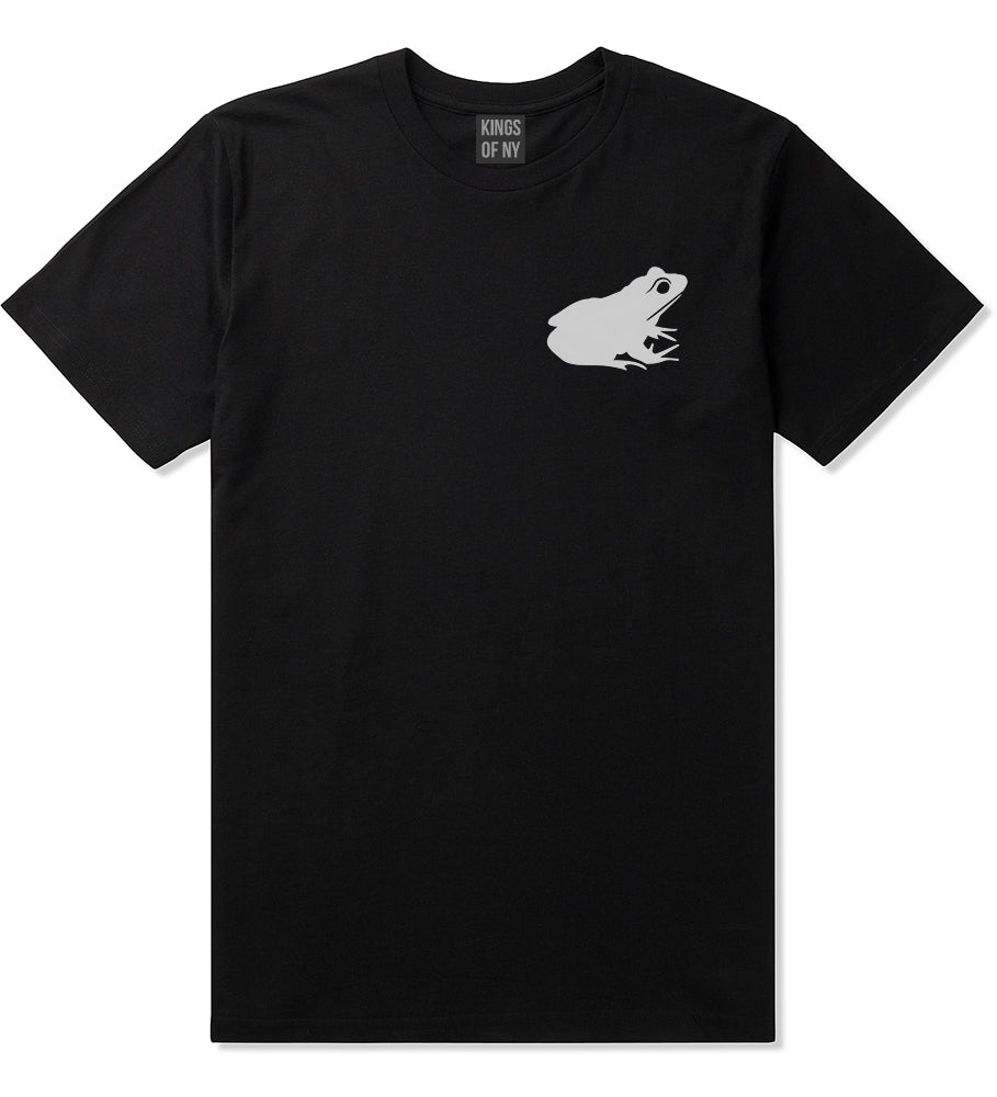 Frog Animal Chest Mens Black T-Shirt by KINGS OF NY