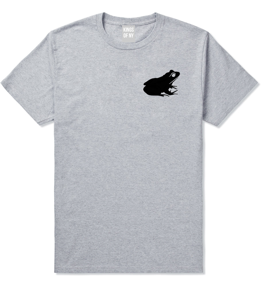 Frog Animal Chest Mens Grey T-Shirt by KINGS OF NY
