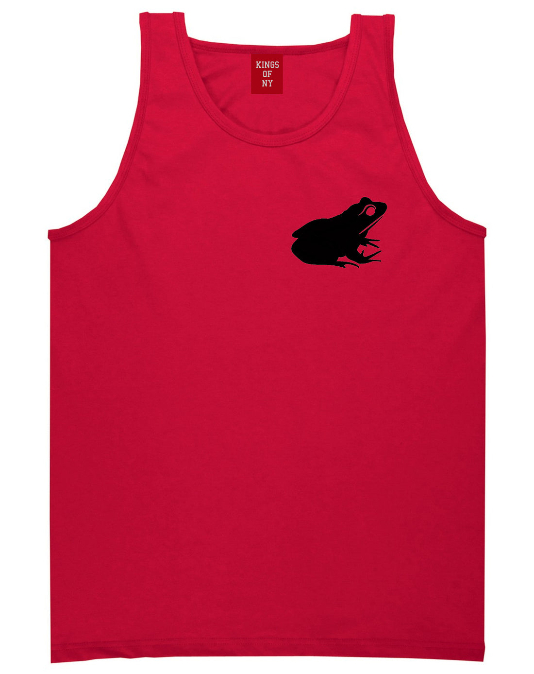 Frog Animal Chest Mens Red Tank Top Shirt by KINGS OF NY
