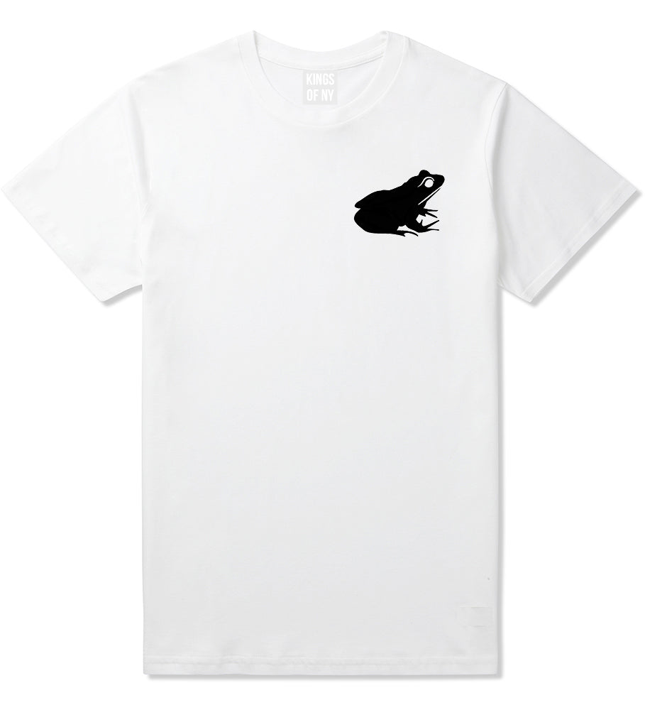 Frog Animal Chest Mens White T-Shirt by KINGS OF NY