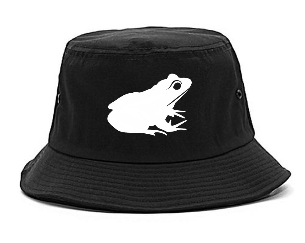 Frog_Animal Black Bucket Hat
