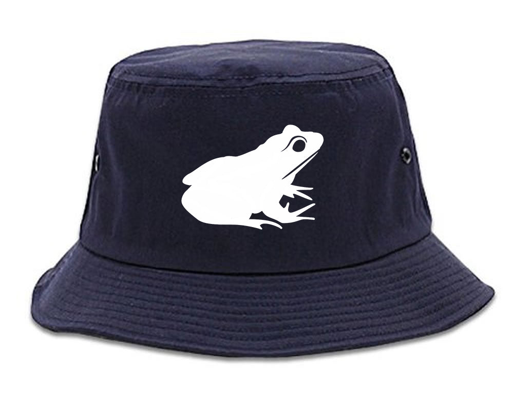 Frog_Animal Navy Blue Bucket Hat