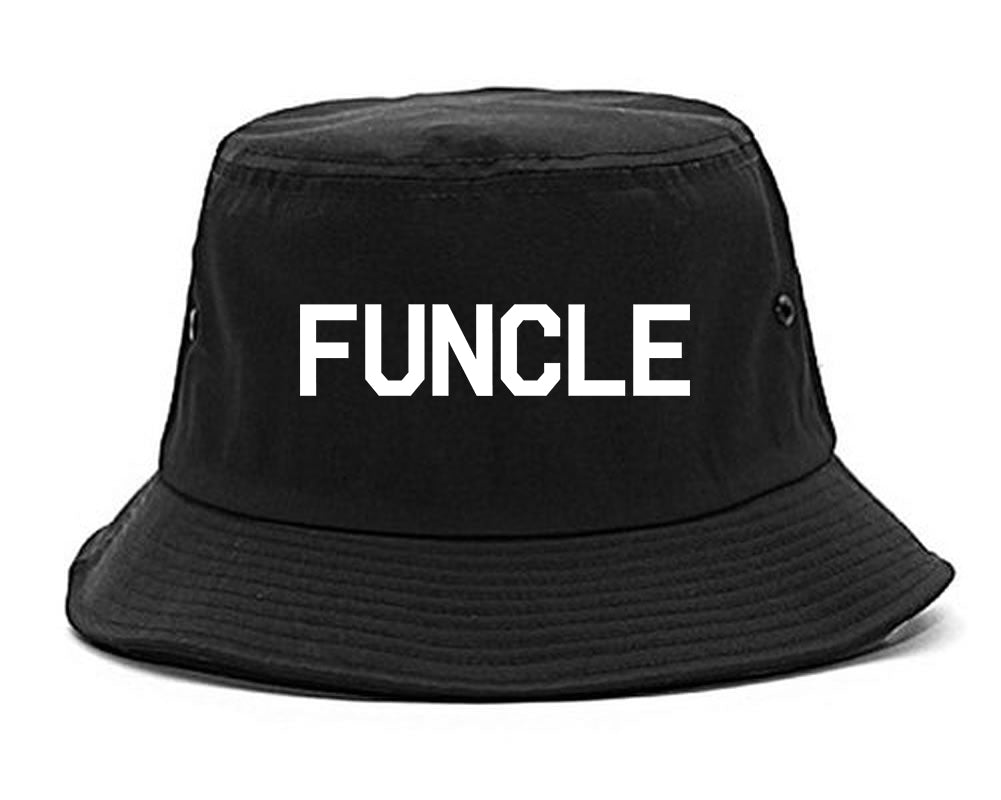 Funcle Fun Funny Uncle Mens Bucket Hat Black