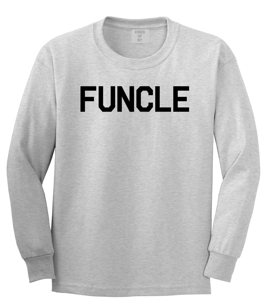 Funcle Fun Funny Uncle Mens Long Sleeve T-Shirt Grey