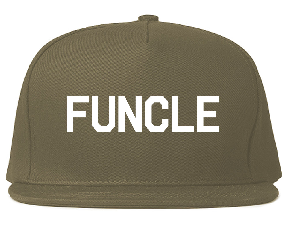 Funcle Fun Funny Uncle Mens Snapback Hat Grey