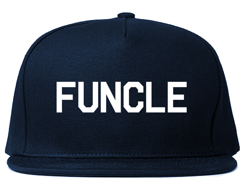Funcle Fun Funny Uncle Mens Snapback Hat Navy Blue