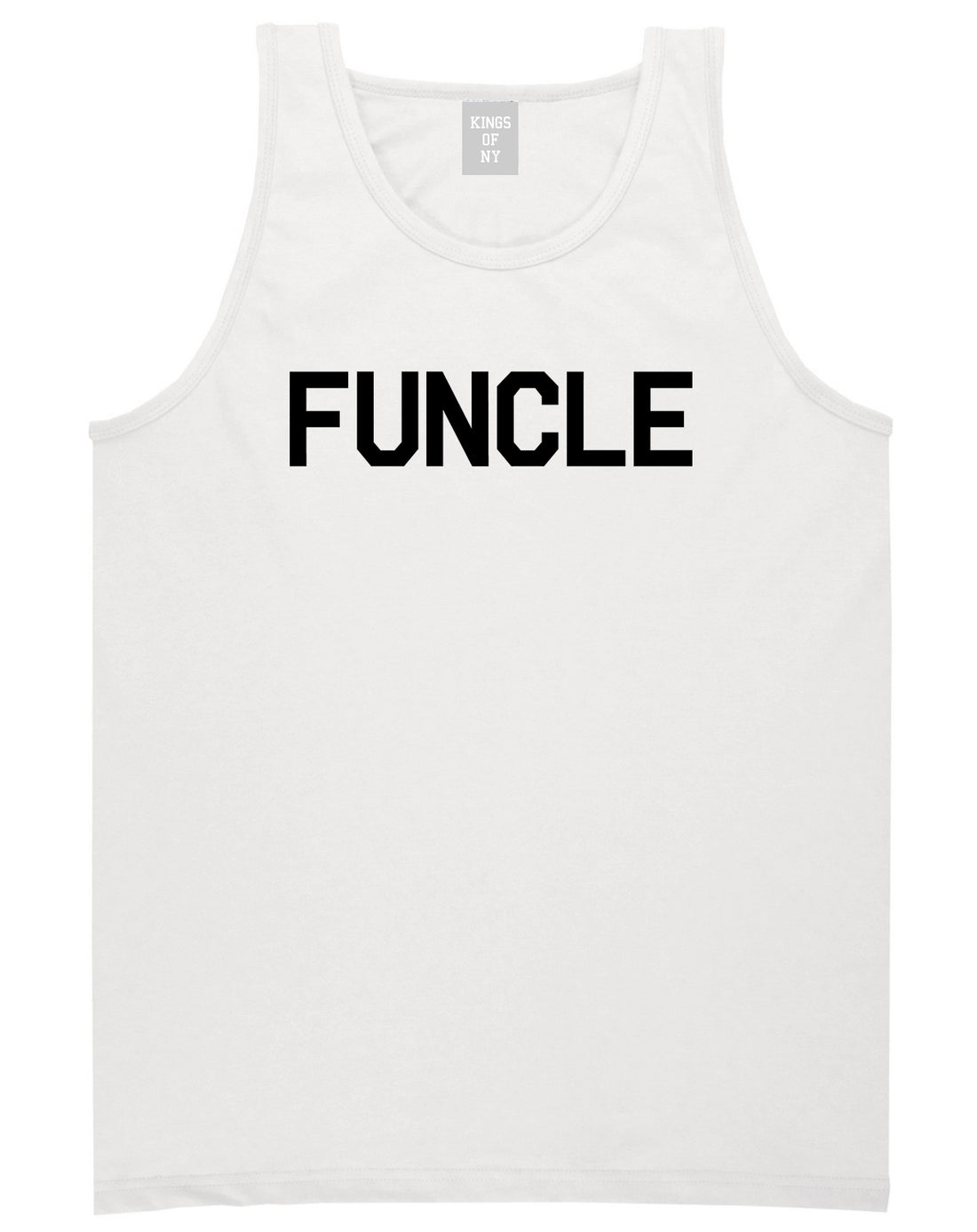 Funcle Fun Funny Uncle Mens Tank Top T-Shirt White