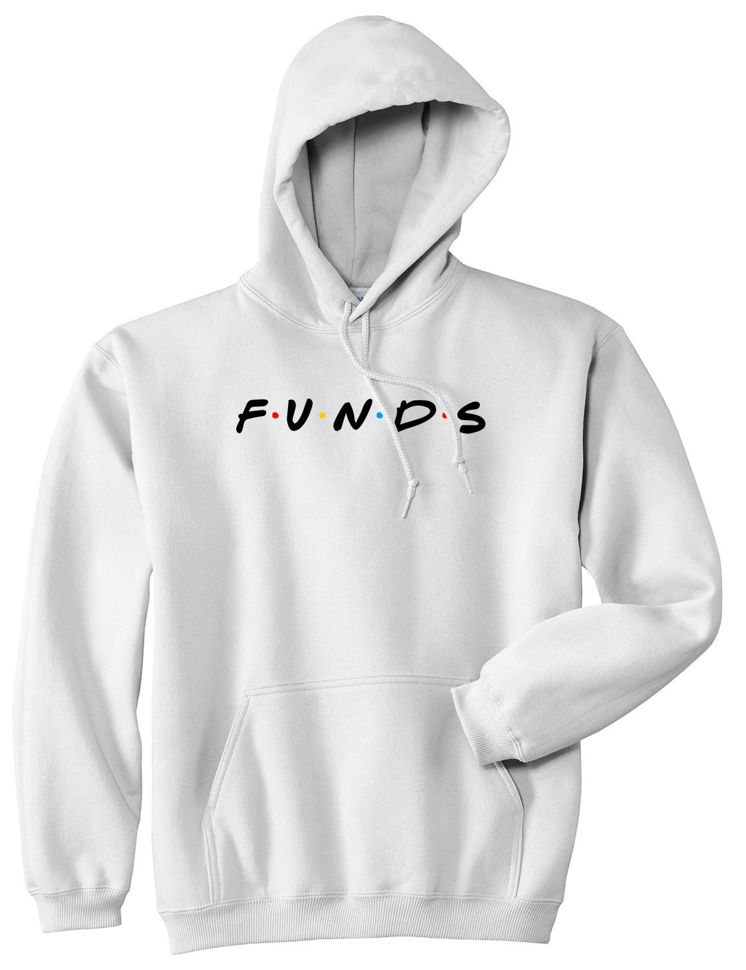 Funds Friends Mens Pullover Hoodie White